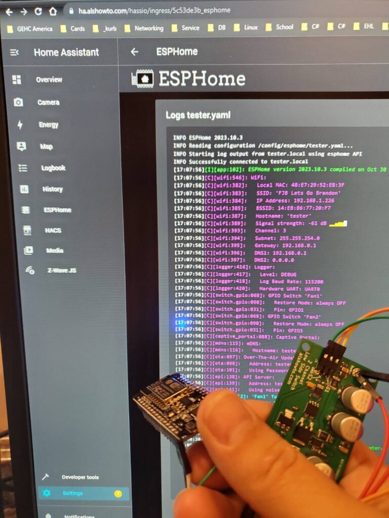 ESPHome and Home Assistant Example ESP8266 relay