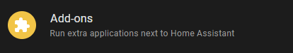 Add-ons Button in HA