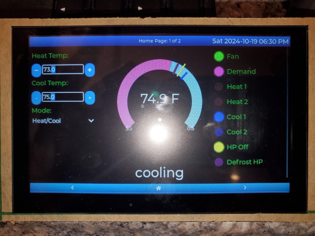 Thermostat ESPHome Display for Home Assistant