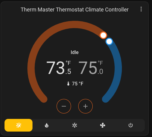 Home Assistant Climate Control Panel